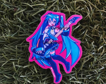 Miku Hatsune Guitar Sticker