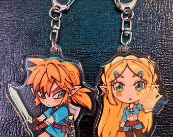 Zelda And Link Keychains