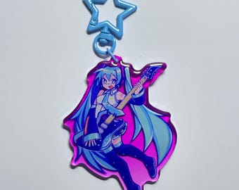 Miku Rockstar Keychain