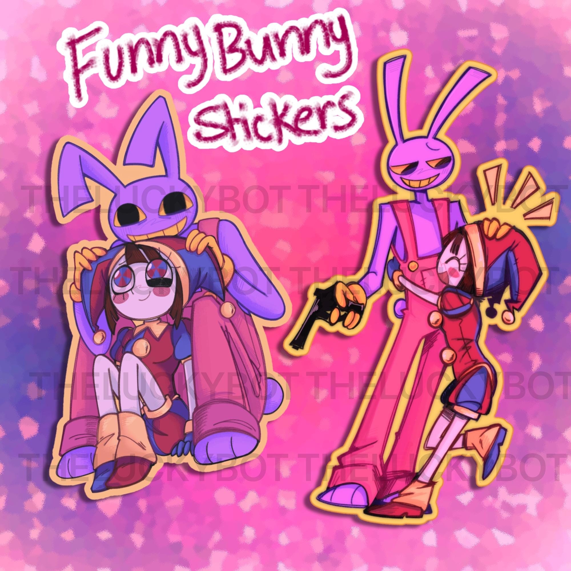 Digital Circus : Funnybunny Stickers - Etsy