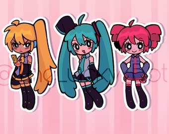 Vocaloid Stickers Triple Baka
