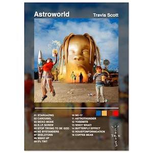 Travis Scott Poster - Astroworld Album Cover - Viele Varianten