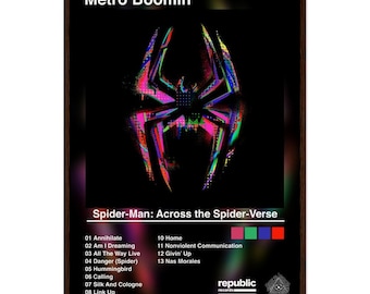 Spider-Verse Album Cover Framed Poster | Movie Art
