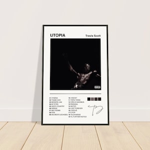 Travis Scott Poster - Utopia Album Cover gerahmtes Poster - hochwertiges Geschenk