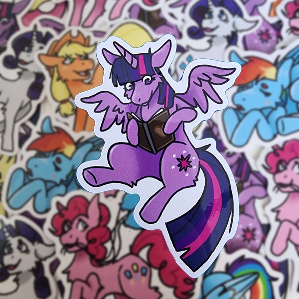 My Little Pony Stickers (Applejack,TwilightSparkle,Rainbowdash,Fluttershy,Pinkiepie,Rarity)