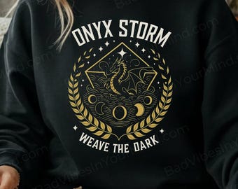 Onyx Storm Comfort Color T-Shirt | Fourth Wing Series Shirt | Dragon Rider | Bookish Tee Gift For Book Lover | Fantasy Book | Tairn&Andarna