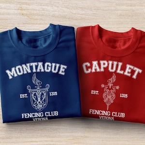 House Of Capulet Romeo And Juliet Sweatshirt, Montague Shirt, Bookish Sweatshirt, Book Lover Shirt, Novel Sweatshirt, Unisex Sweatshirt