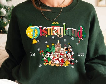 Disneyland Christmas, Retro Mickey And Friends Disneyland Christmas Sweatshirt, Disneyland Shirt, 2025 Family Shirt,Christmas sweater
