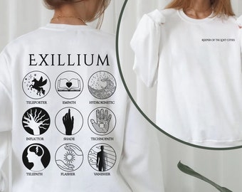 Camiseta con los símbolos del Guardián de las Ciudades Perdidas, equipo Foster-Keefe, camiseta de la Academia Foxfire, camiseta de Kotlc, camiseta de amante de los libros, camiseta de ratón de biblioteca, amante de los libros