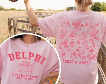 Delphi Strawberry Farms Sweatshirt Hoodie T Shirt, Graphic Tee, Percy Jackson the Olympians Shirt, Bookish shirt, Book lover Shirt bookworm