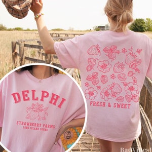 Delphi Strawberry Farms Sweatshirt Hoodie T Shirt, Graphic Tee, Percy Jackson the Olympians Shirt, Bookish shirt, Book lover Shirt bookworm