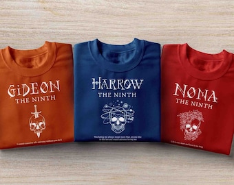 locked tomb trilogy Sweatshirt Hoodie T Shirt, Gideon the Ninth, Nona the Ninth Shirt, Book Lover Gift Shirt, bookish, Bookworm shirt