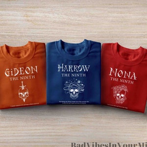 locked tomb trilogy Sweatshirt Hoodie T Shirt, Gideon the Ninth, Nona the Ninth Shirt, Book Lover Gift Shirt, bookish, Bookworm shirt