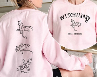 Witchling Sweatshirt Hoodie Shirt, Trône de verre, Chemise de sorcière, Bookish, Sarah J Maas, ACOTAR, ToG, la chemise des treize, chemise de chef d’aile