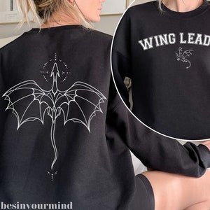 Wing Leader Sweatshirt Hoodie T-shirt, Throne of Glass Shirt, The Thirteen Shirt, Bookish Shirt, Book Lover Gifts, Gifts For Readers
