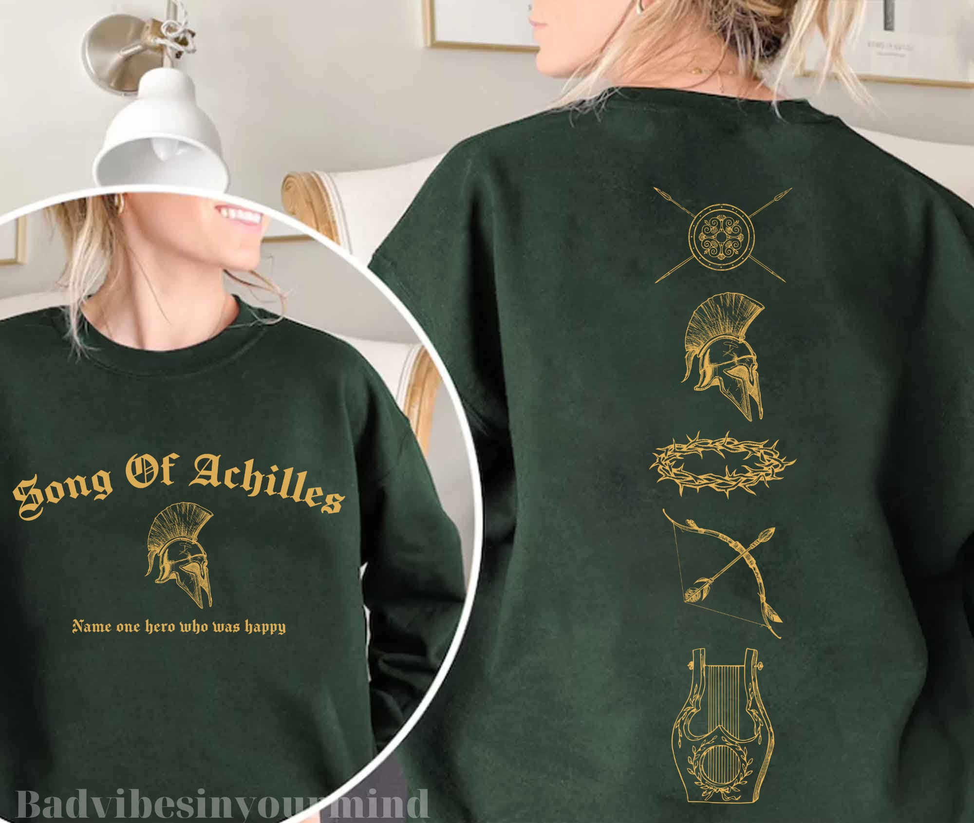 Song Of Achilles Sweatshirt, name one hero who was happy, Achilles And Patroclus, Greek Mythology Sweatshirt, Lgbtq shirt, Booklover Gift