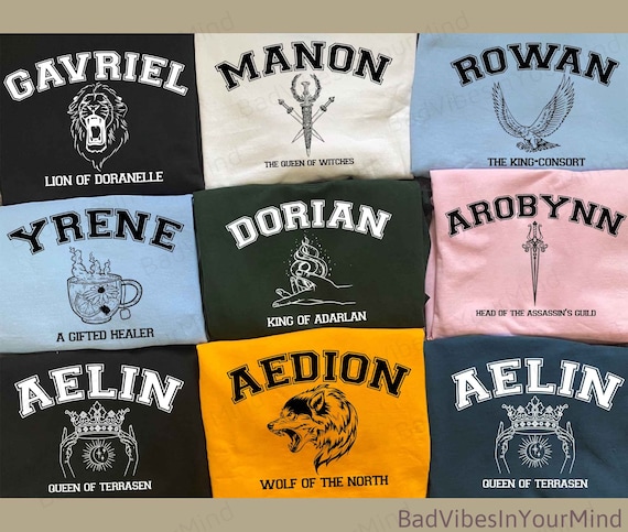 Throne of Glass All Characters Sweatshirt Hoodie T Shirt, Sarah J 
