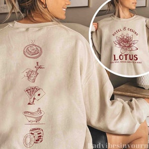 Lotus Hotel & Casino Crewneck Sweatshirt Hoodie T Shirt, Percy Jackson and the Olympians Shirt, Percy Jackson quotes shirt, bookish shirt