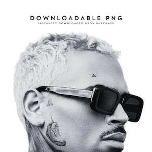 Chris Brown Downloadable PNG, Chris Brown Wall Art, Printable Wall Art, Chris Brown Poster, Transparent PNG File, High Quality PNG