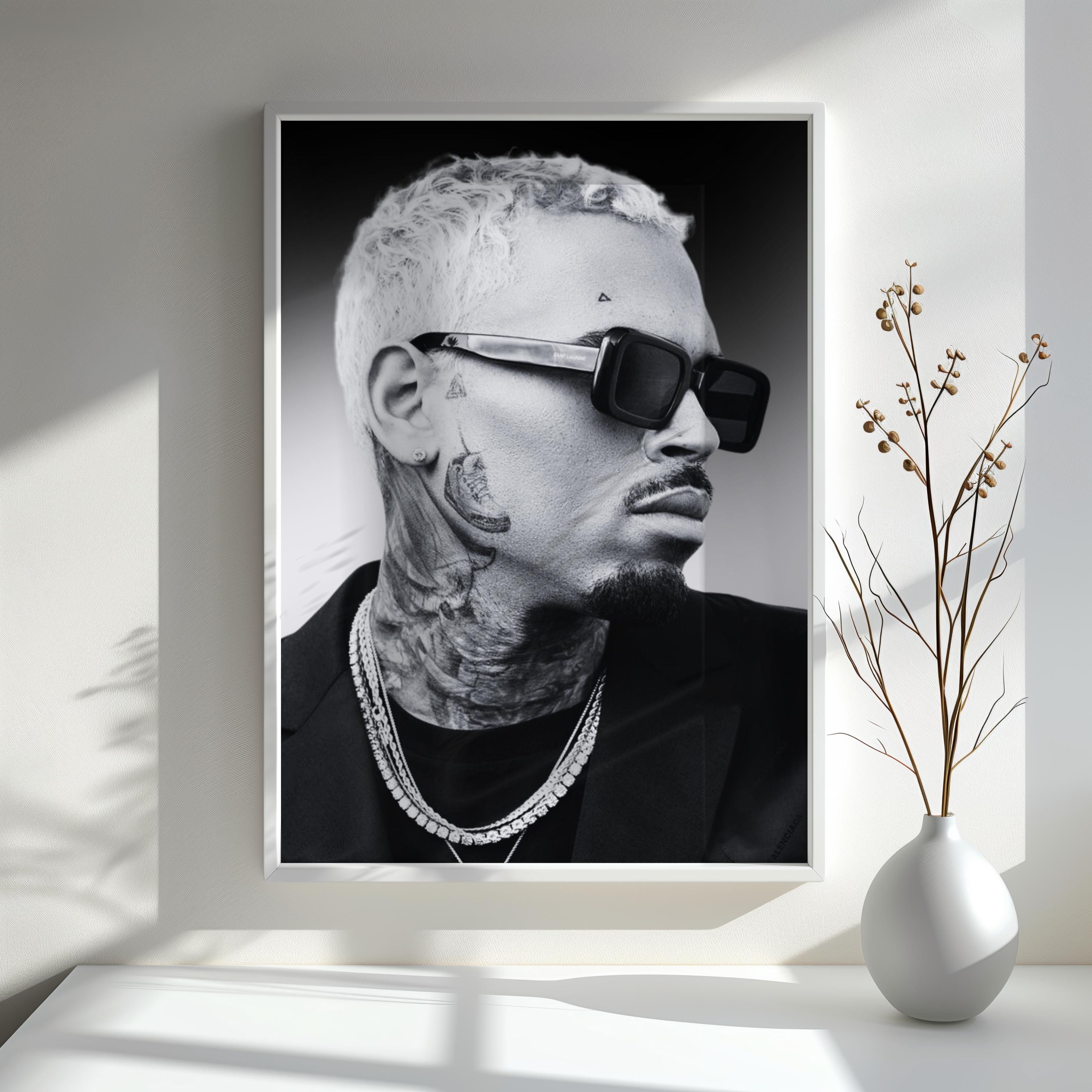 Chris Brown Framed Poster: R&B Music Wall Art - Etsy