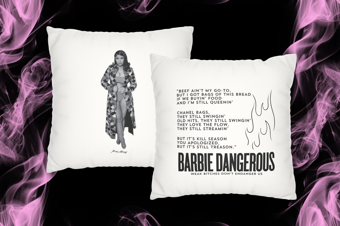 Barbie Dangerous, Faux Suede Square Pillowcase, Nicki Minaj Pillow