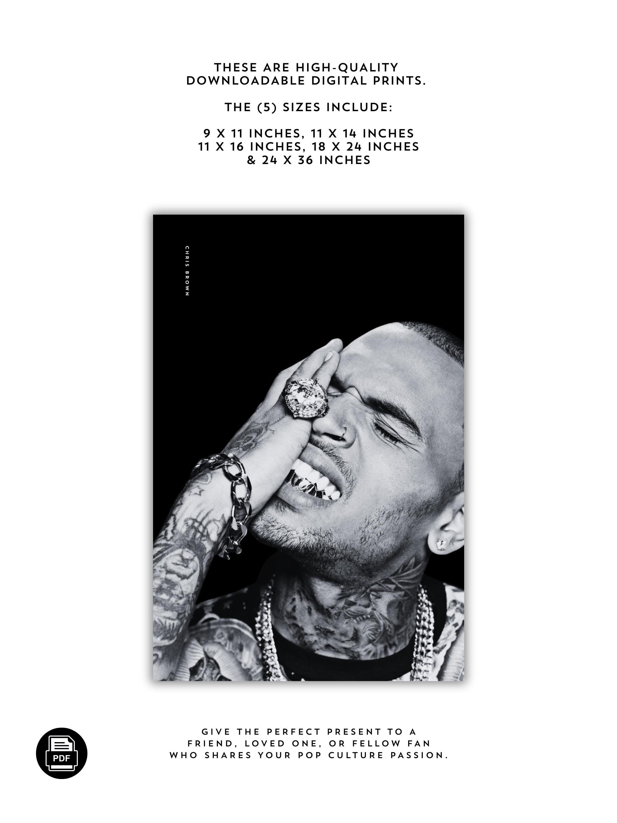 Chris Brown: Downloadable Wall Art Poster (PDF Files Included