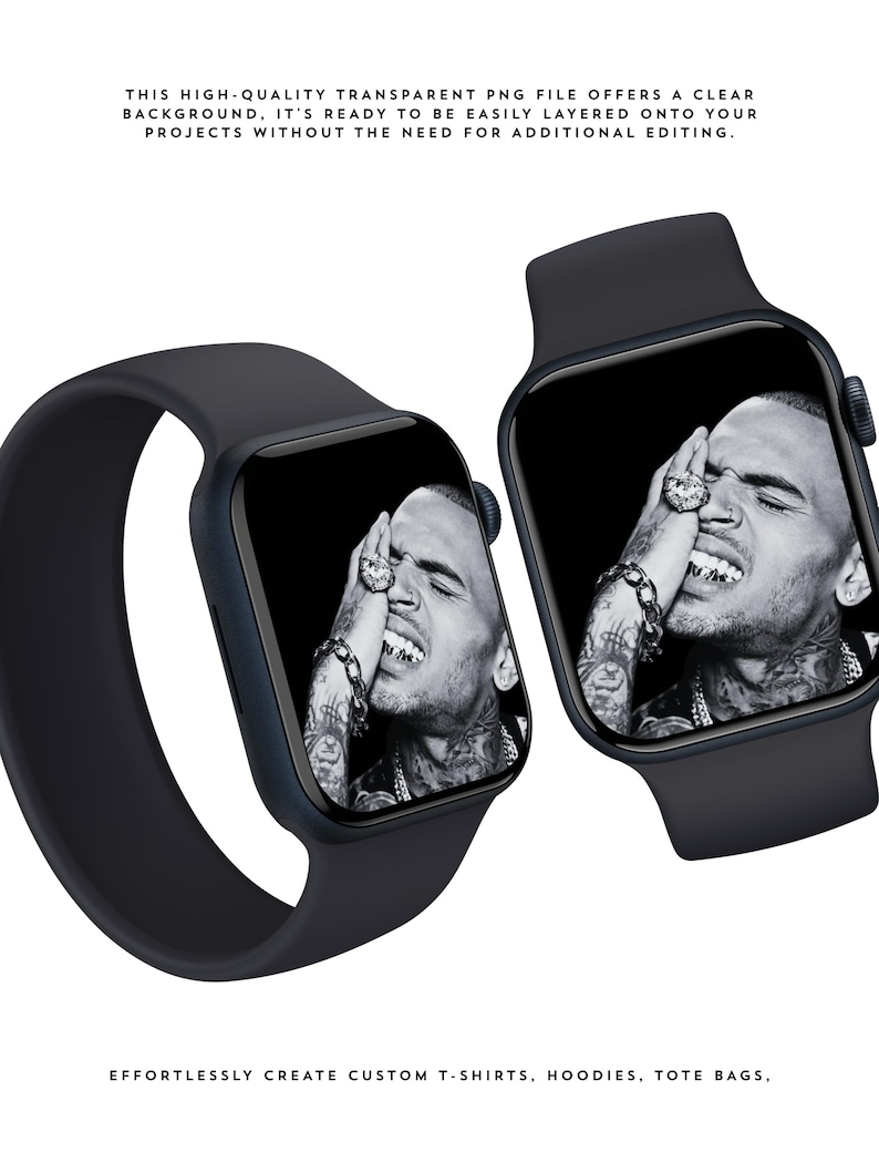 Chris Brown PNG: Downloadable Transparent PNG, DIY T-Shirt Design image 4