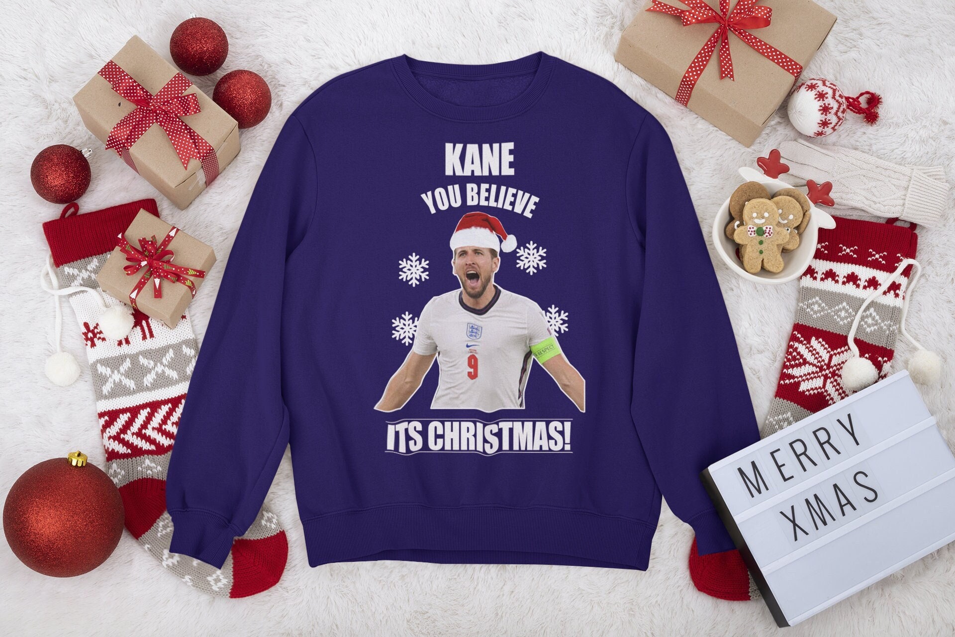 Discover Harry Kane Fifa Qatar World Cup 2022 England Sweatshirt Football Christmas Jumper Sweater