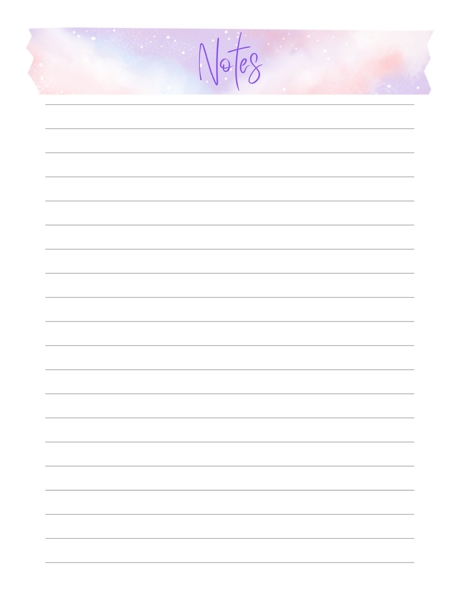Printable Notes Paper Colorable Digital Printable Colorful Note and To-do Pages - Etsy