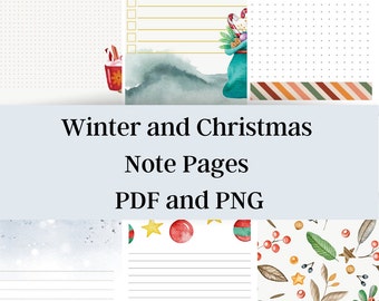 Happy Winter Christmas Note Pages for Happy Planner Classic (7x9.25in)