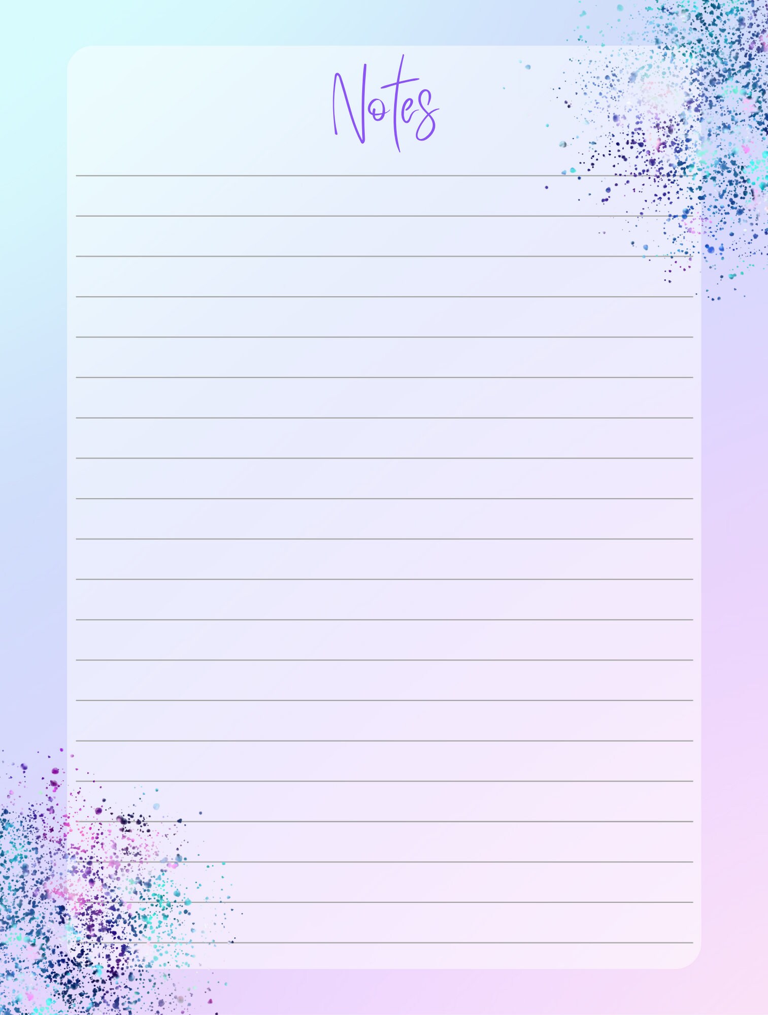 Digital Printable Colorful Note and To-do Pages - Etsy