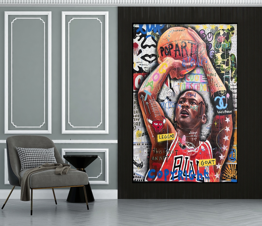 Michael Jordan Wall Decor Living Room Office Wall Art Etsy