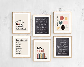 Educational Posters, Homeschool decor, printable wall art