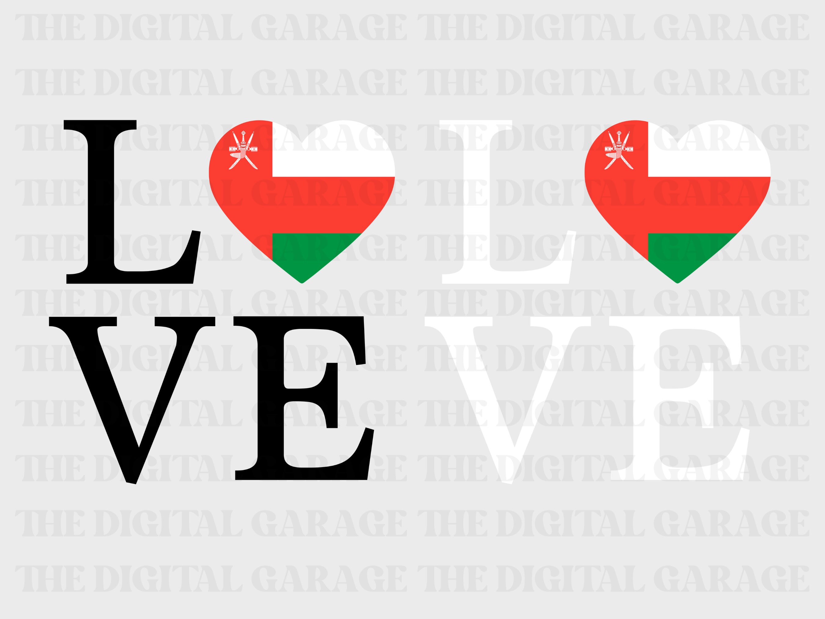 Oman Flag SVG PNG, Love Oman, Oman Svg, Oman Clipart, Oman Png, Oman