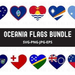 Oceania Flag SVG PNG, Australia Country Flags, Heart flags Svg, Oceania Clipart, World Flags Png, Polynesia, Flag Heart