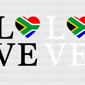 South Africa Flag SVG PNG, Love South Africa, South Africa Svg, South Africa Clipart, South Africa Png, South Africa Heart