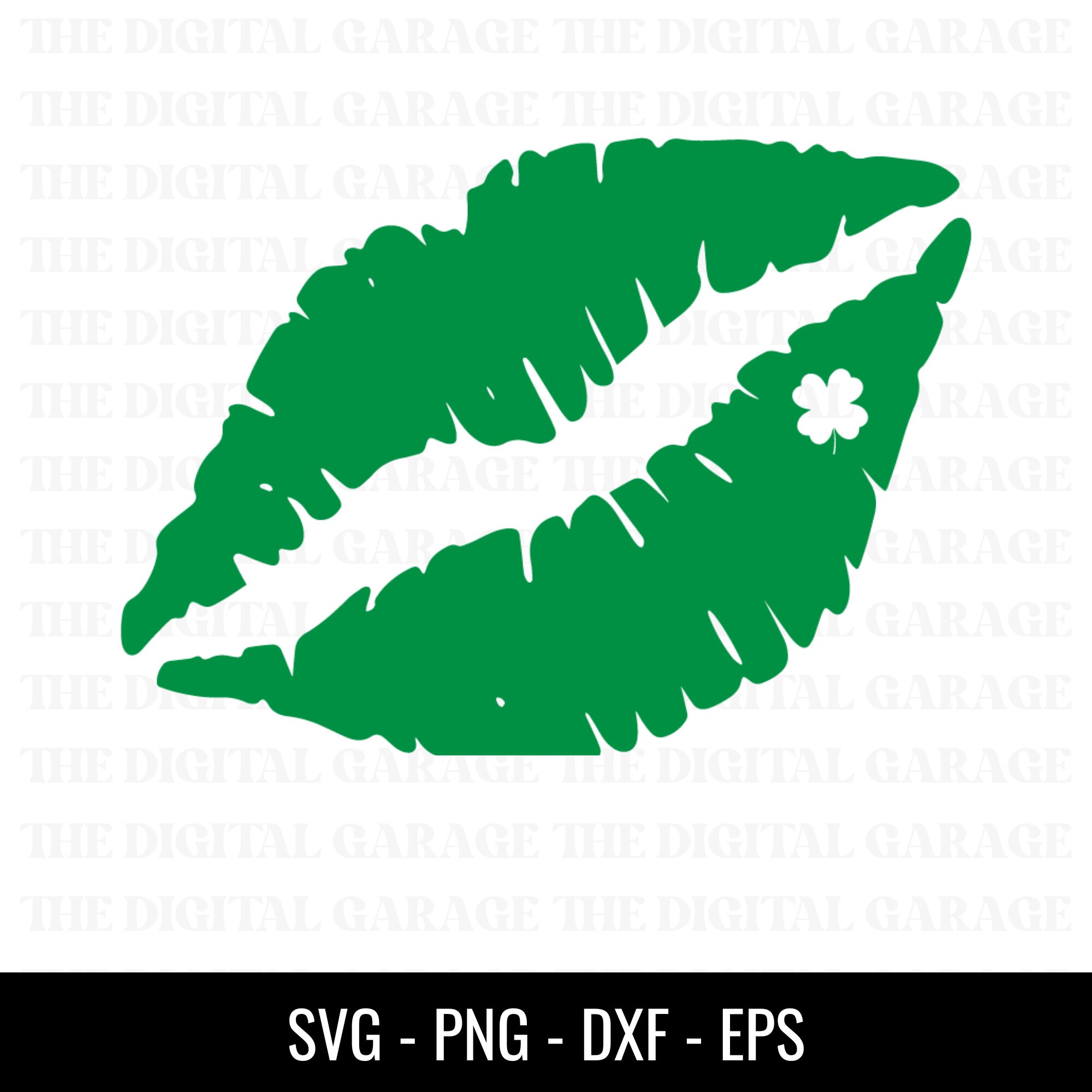 Shamrock Lips SVG PNG Sublimation, Saints Pattys Svg, Shamrock Png