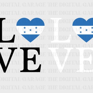 Honduras Flag SVG PNG, Love Honduras, Honduras Svg, Honduras Clipart, Honduras Png, Honduras Heart