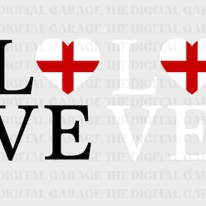 England Flag SVG PNG, Love England, England Svg, England Clipart, England Png, England Heart