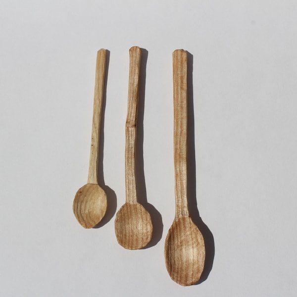 Ash wood salt spoon