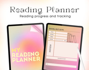 Reading journal, Portrait reading journal, Digital reading journal, Book tracker, Reading tracker, Book reading journal, Log for Goodnotes