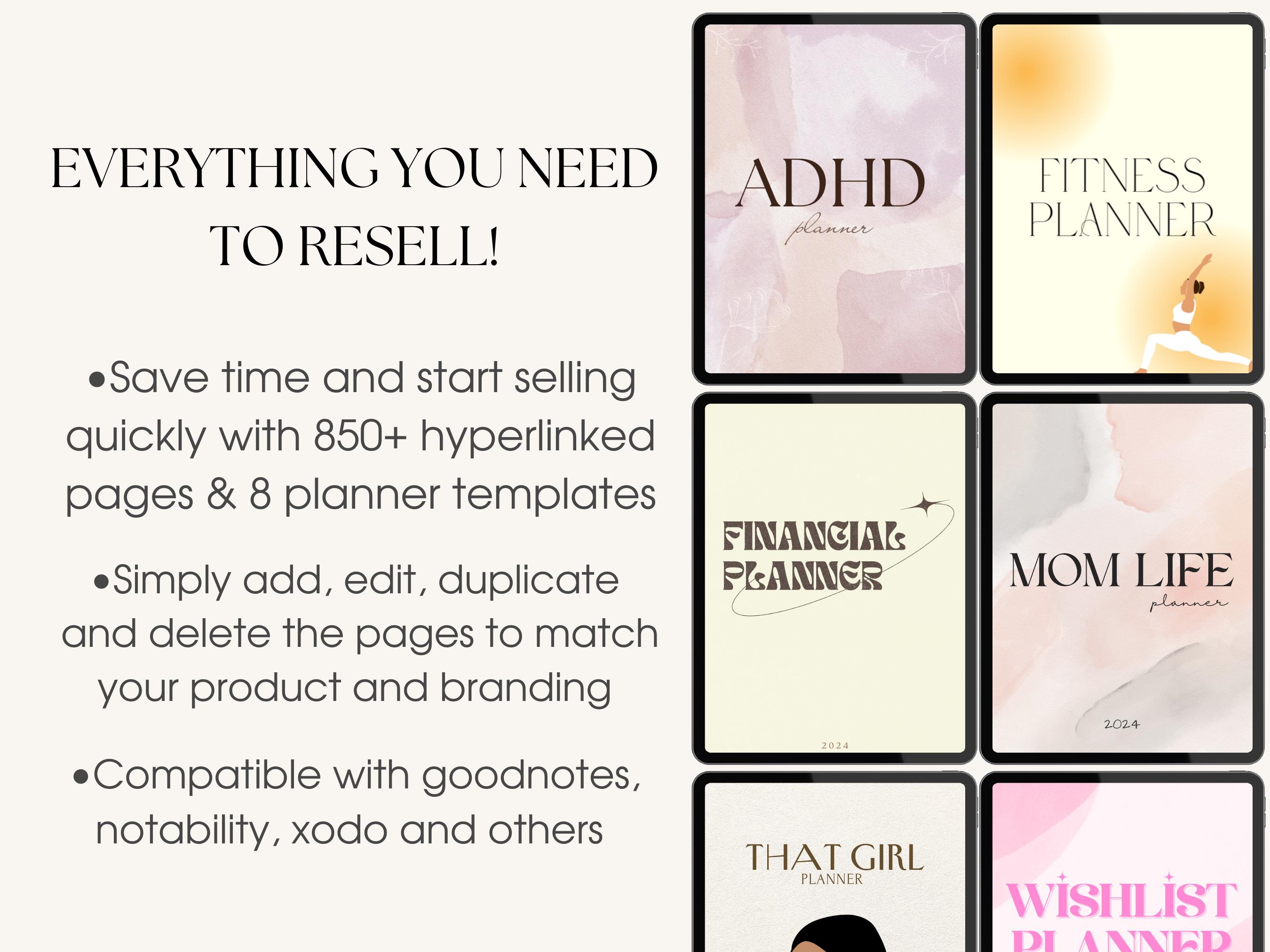 PLR Resell Digital Planner Bundle , Commercial Use, Canva Editable ...
