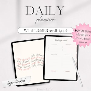 PLR 2025 Digitaler Tagesplaner, PLR Journal, Remarkable Journal für Ipad, Mrr digitales Produkt, Canva Plr Notizbuch, Master Resell Right Plan