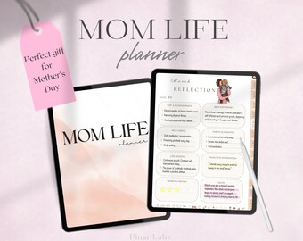 Busy mom digital planner Chaos coordinator  Household planner Movie tracker Mood board Cleaning schedule Good Notes planner Wellness journal