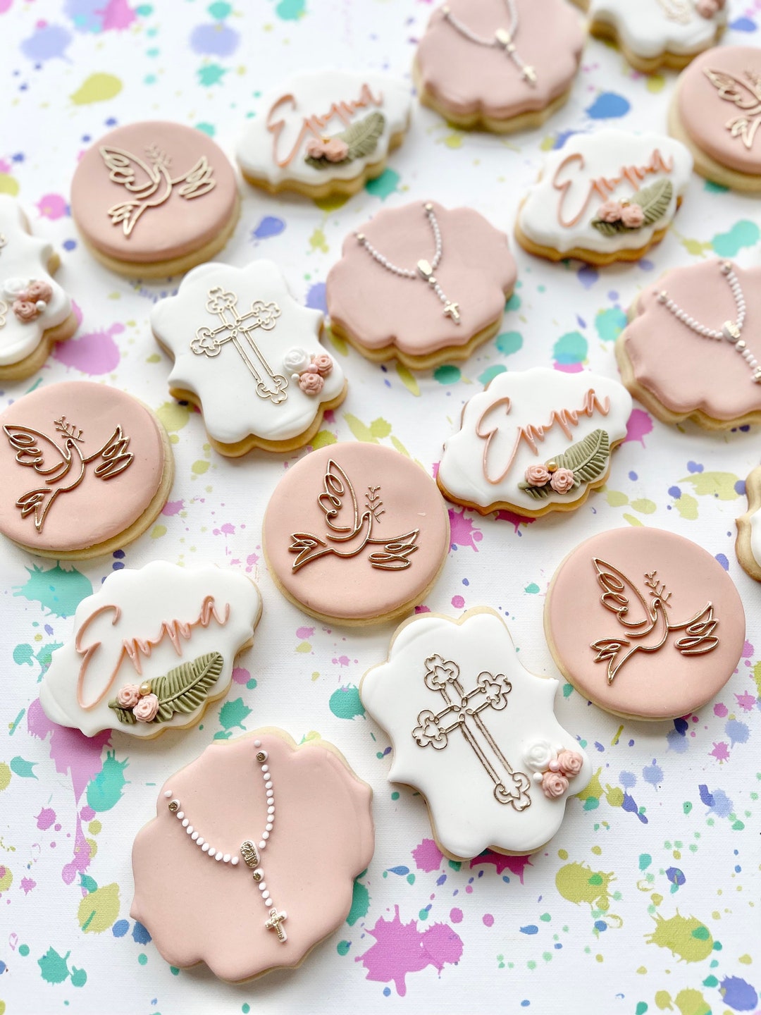 Baptism Cookie Embosser Stamps First Communion Embossers Etsy