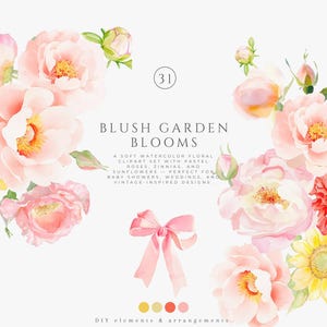 fiori di coquette, fiori rosa - fiori da giardino - rose pastello - clipart di girasole - fiori vintage - fiori da matrimonio - bouquet floreale png