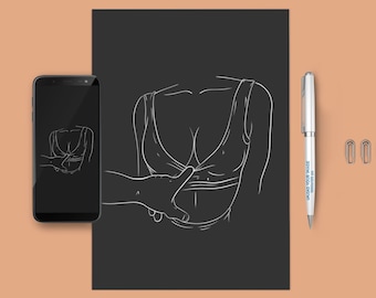 Sensual Teasing Art - Digital PDF & JPEG Print File