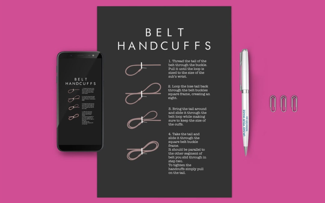 Sub Training Belt Handcuffs Digital PDF Art File for Printing Etsy