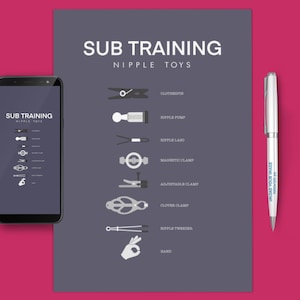 Sub training - Nipple Toys - Digital PDF Art File For Printing, 1 page, wall decor