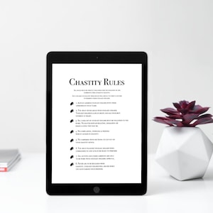 BDSM - Chastity Rules- Digital PDF &amp; JPEG Art Files for Printing, 1 ...